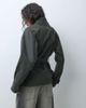 Arket ARKET shawl collar wrap jacket in khaki-Green - 4