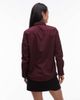 Arket ARKET shirt with deep cuffs in burgundy-Red - 3