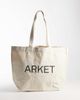 Arket ARKET shopper tote bag in off-white - 1