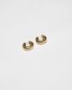 Arket ARKET small chunky huggie hoop earrings in gold plated brass - 3