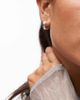 Arket ARKET small chunky huggie hoop earrings in silver plated brass - 1