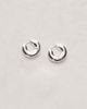 Arket ARKET small chunky huggie hoop earrings in silver plated brass - 2