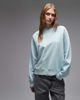 Arket ARKET soft crew neck terrycloth sweatshirt in aqua blue - 1
