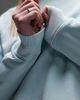 Arket ARKET soft crew neck terrycloth sweatshirt in aqua blue - 4