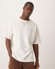 Arket ARKET soft touch heavyweight boucle jersey oversized t-shirt in white - 1