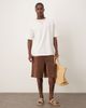 Arket ARKET soft touch heavyweight boucle jersey oversized t-shirt in white - 2