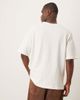 Arket ARKET soft touch heavyweight boucle jersey oversized t-shirt in white - 4