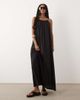 Arket ARKET spaghetti strap beach maxi dress in black - 3
