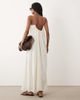 Arket ARKET spaghetti strap beach maxi dress in white - 4