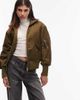 Arket ARKET sporty nylon bomber jacket with funnel neck in khaki green - 1