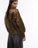 Arket ARKET sporty nylon bomber jacket with funnel neck in khaki green - 2