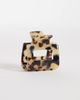 Arket ARKET square claw clip in beige tortoise print-Neutral - 1