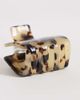 Arket ARKET square claw clip in beige tortoise print-Neutral - 2