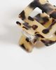 Arket ARKET square claw clip in beige tortoise print-Neutral - 3
