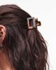 Arket ARKET square claw clip in tortoise brown - 1
