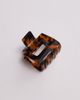 Arket ARKET square claw clip in tortoise brown - 2