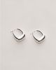 Arket ARKET square hoop earrings in silver tone - 2