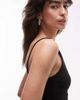 Arket ARKET square neck tank top with skinny straps in black - 2
