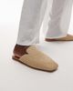 Arket ARKET straw slip on mule flats in neutral beige - 1