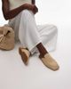 Arket ARKET straw slip on mule flats in neutral beige - 2