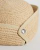 Arket ARKET straw summer hat with metal snap closure in natural beige-Neutral - 2