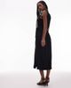 Arket ARKET stretchy henley sleeveless midi dress with belt in black - 2
