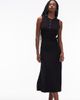 Arket ARKET stretchy henley sleeveless midi dress with belt in black - 3