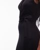Arket ARKET stretchy henley sleeveless midi dress with belt in black - 4