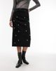 Arket ARKET studded denim midi skirt in black - 1