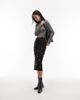 Arket ARKET studded denim midi skirt in black - 3