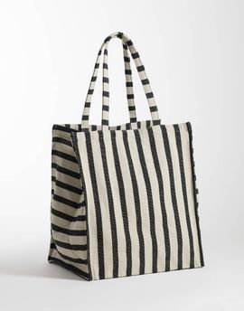 Arket ARKET summer beach tote in black stripes