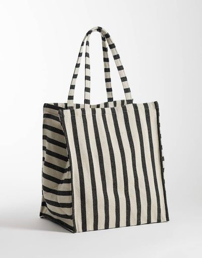Arket ARKET summer beach tote in black stripes