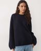 Arket ARKET super soft alpaca and wool relaxed sweater in navy - 1