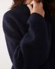 Arket ARKET super soft alpaca and wool relaxed sweater in navy - 4