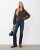 Arket ARKET super soft alpaca wool blend polo sweater in gray - 2