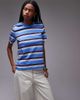 Arket ARKET t-shirt in blue retro stripe-Multi - 1