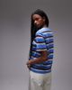 Arket ARKET t-shirt in blue retro stripe-Multi - 3