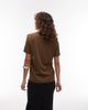 Arket ARKET t-shirt in mocha brown - 2