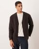 Arket ARKET textured alpaca blend cardigan in brown - 1