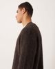 Arket ARKET textured alpaca blend cardigan in brown - 4
