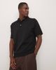Arket ARKET textured heavyweight jersey polo shirt in black - 1