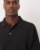 Arket ARKET textured heavyweight jersey polo shirt in black - 2
