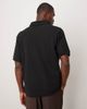 Arket ARKET textured heavyweight jersey polo shirt in black - 3