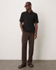 Arket ARKET textured heavyweight jersey polo shirt in black - 4