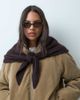 Arket ARKET triangle alpaca scarf in chocolate-Brown - 1