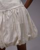 Arket ARKET v back bubble hem mini dress in cream-Neutral - 4