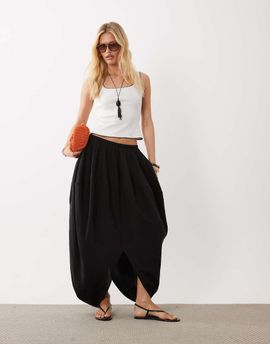 Arket ARKET volume maxi skirt in black