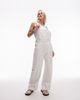 Arket ARKET washed twill denim workwear overalls in off white-Neutral - 1
