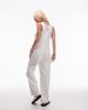 Arket ARKET washed twill denim workwear overalls in off white-Neutral - 3