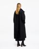 Arket ARKET waxed cotton funnel neck maxi trench with cord inner collar detail in black - 3